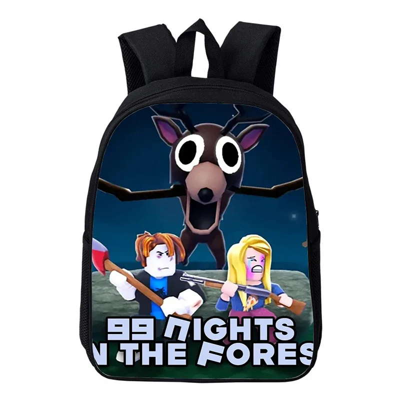sac à dos orthopédique pour enfants, motif cerf de dessin animé amusant, pour la maternelle et l'école, pour garçons et filles, collection hot game 99 nuits dans la forêt