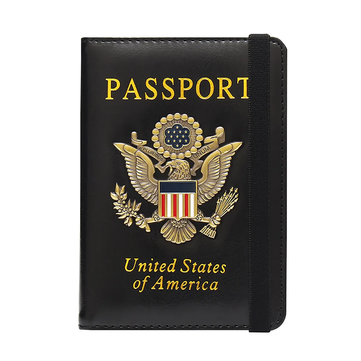 porte-passeport rfid pour voyage, étui de passeport étanche avec badge métallique 3d, portefeuille portable pour cartes bancaires