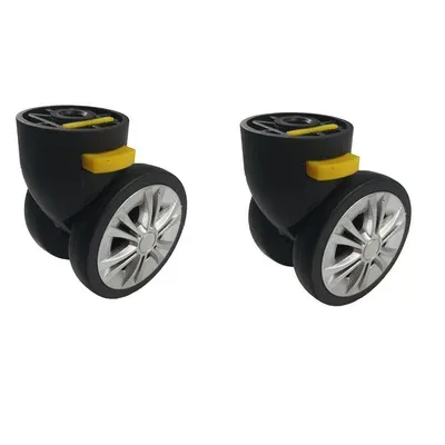 roues universelles amovibles plastique noires métalliques accessoires remplacement bagages pièces réparation travail atelier voyage modification valises