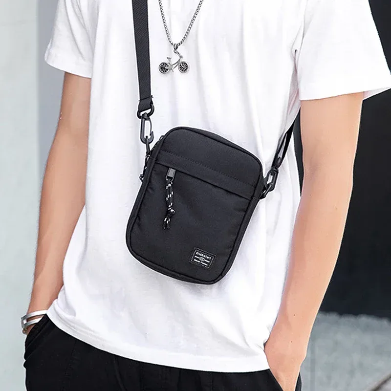 sac à bandoulière en tissu oxford pour hommes et femmes, sacoche décontractée, petit sac carré, mode diagonale croisée, machine à main, bagages