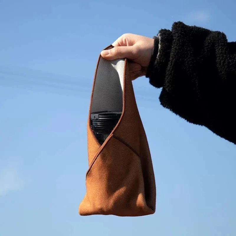 sac de rangement pour appareil photo en tissu pliable auto-adhésif, tissu d'emballage en peluche, enveloppe de protection pour appareil photo, anti-rayures