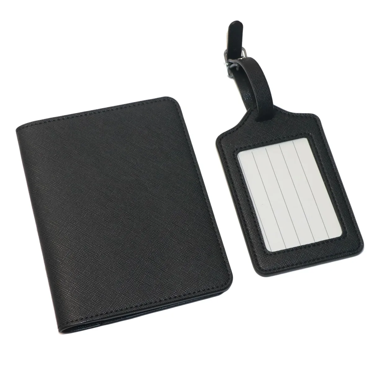 portedocuments étiquettes bagages personnalisables initiales dorées texture douce organisation documents identification bagages cuir véritable saffiano pu voyage accessoires