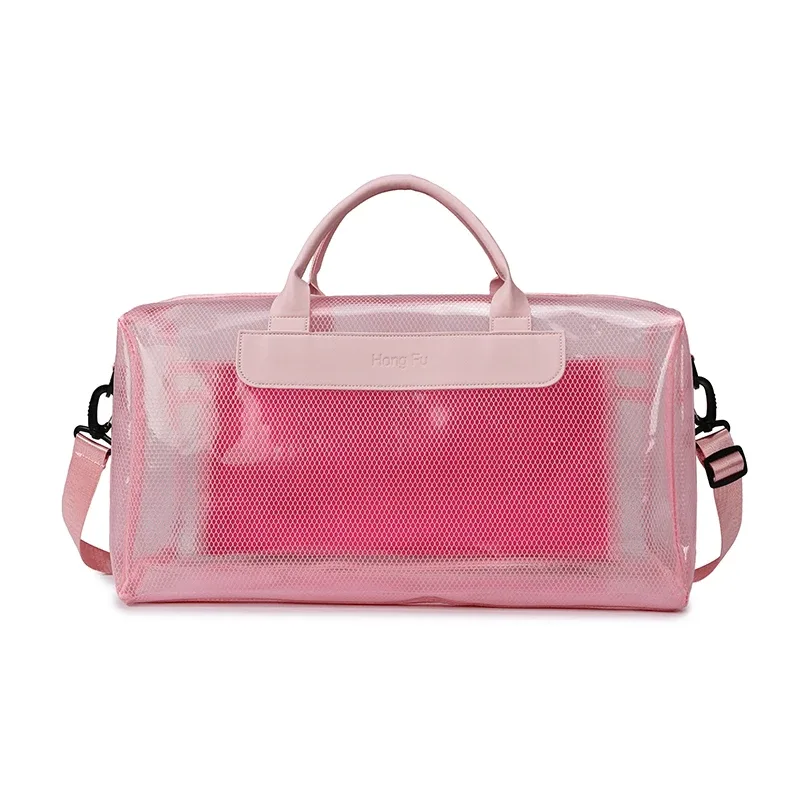 sac de rangement pour équipement de natation, avec compartiment séparé pour les articles secs et humides, sac de sport tendance pour les activités de remise en forme en eau chaude, sac de plage transparent et résistant pour les étudiants.