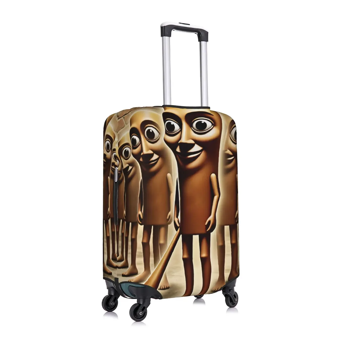 housse de protection élastique pour valise, motif humoristique italien tung tung tung sahur funk, convient aux valises de 18 à 32 pouces