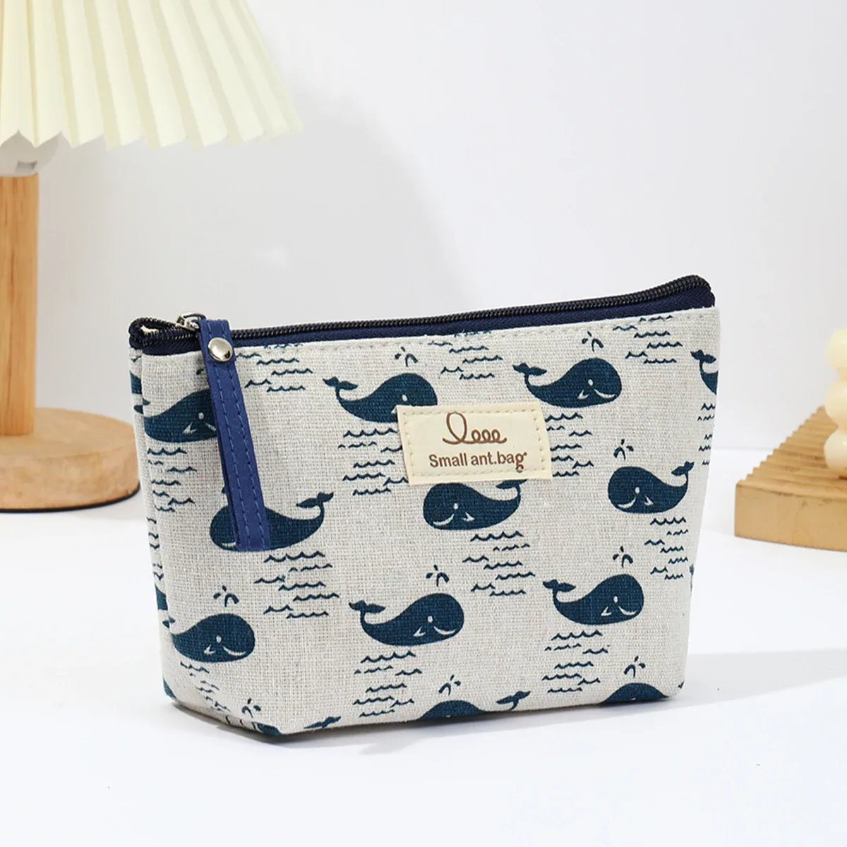 pochette à fermeture éclair en tissu, sac de rangement pour cosmétiques, porte-cartes multifonctionnel en toile, pochette pour clés, sac pour téléphone, trousse de toilette