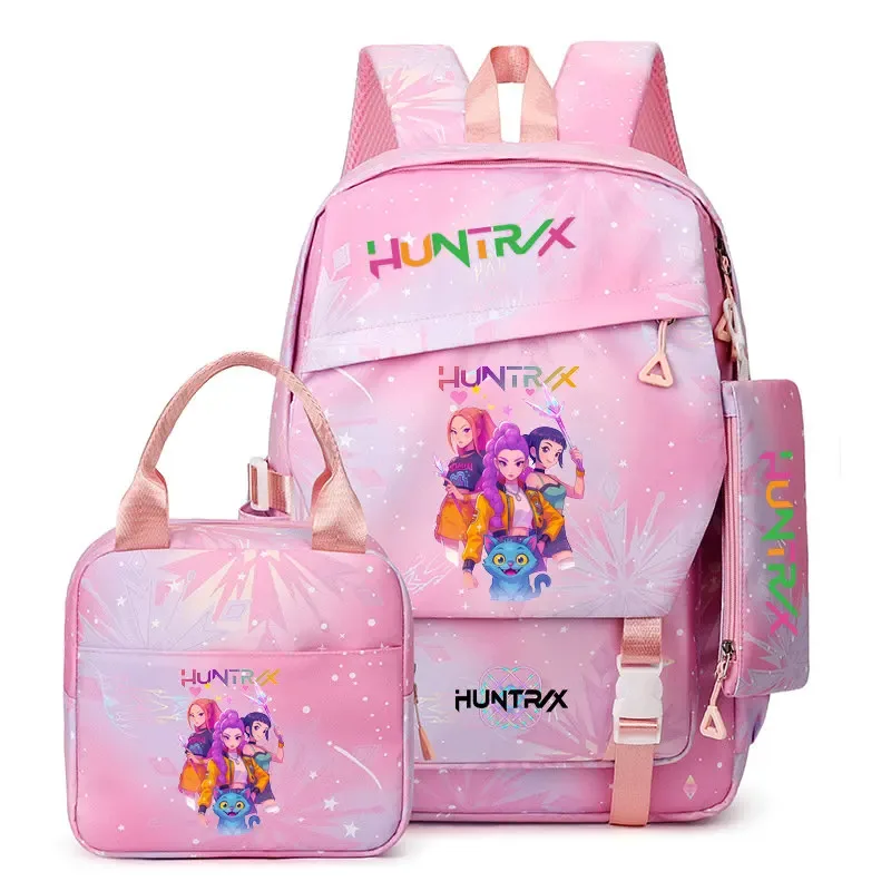 sac dos nylon rose motif floral scintillement pochette assortie voyage journee ultra léger compartiment intérieur