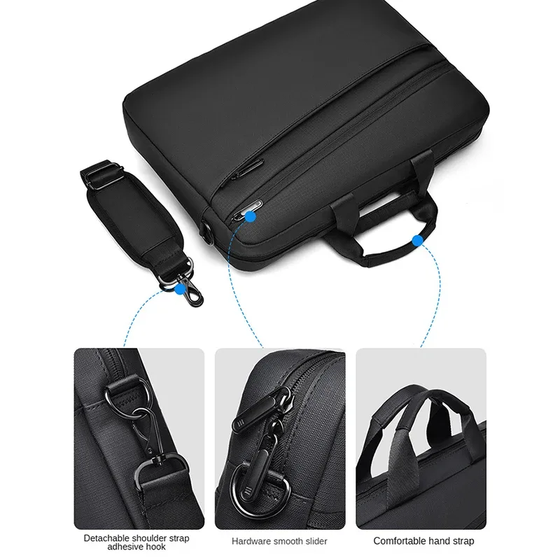 sac pour ordinateur portable personnalisé avec logo, 15 et 17 pouces, sac à bandoulière pour homme, sac d'affaires, impression d'image en gros