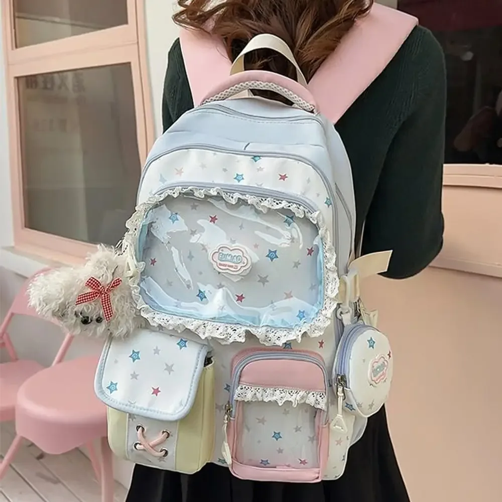 nouveau sac à dos cutecore avec pendentif, sac à bandoulière y2k jk, sacs esthétiques harajuku, sac à dos de jour