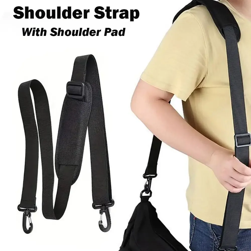 ceinture sac nylon noire longue boucles métal bandoulière rembourré usage voyage transport sac valise