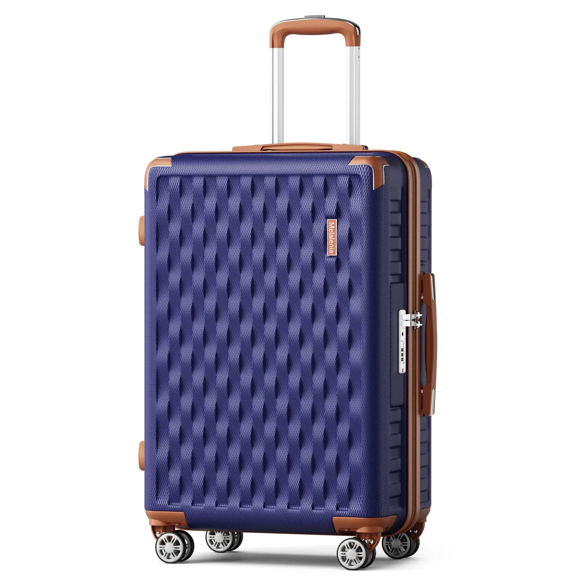 valise abs coque rigide serrure tsa roues rotatives noir motif géométrique relief nylon duraderoisée voyage
