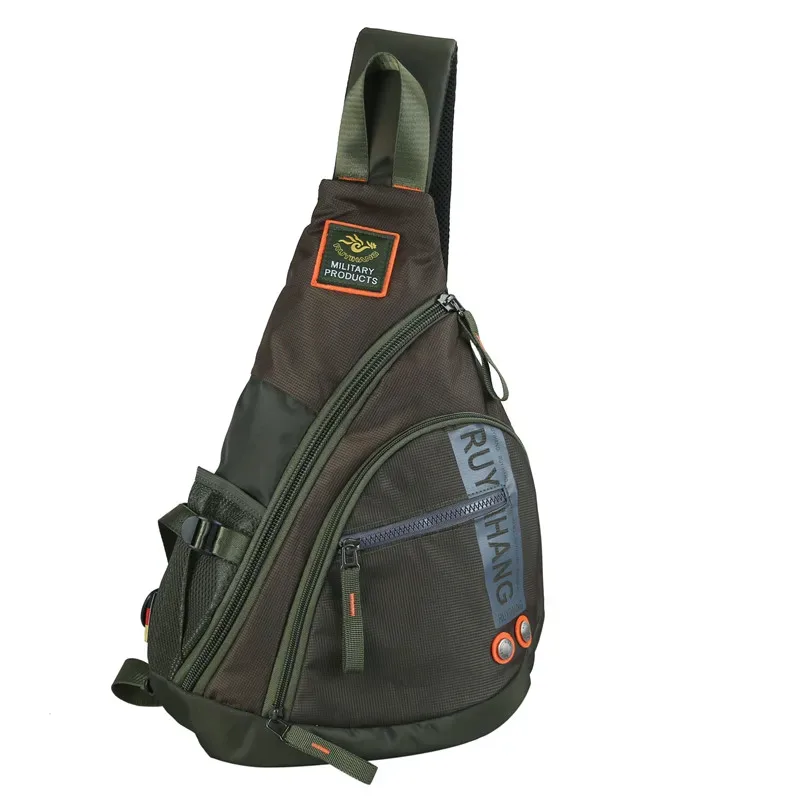 sacs à bandoulière pour hommes sacs à bandoulière de voyage sac de poitrine militaire pour voyage scolaire sac de messager en nylon imperméable noir vert