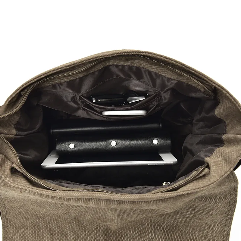 sacs à bandoulière en toile pour hommes, sacoches unisexes, grands cartables rétro pour voyage, porte-documents enveloppe, 2023