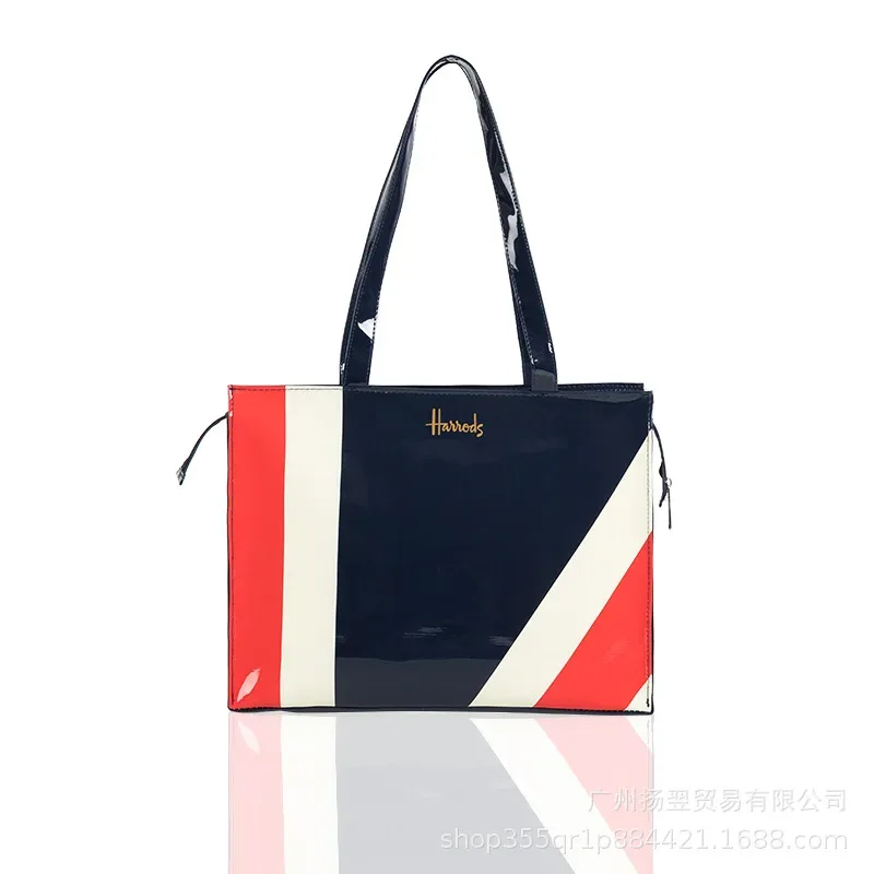 sac fourre-tout imperméable en pvc à imprimé cartoon pour femmes, sac à main décontracté et portable, sac pour le shopping, les trajets quotidiens et l'utilisation quotidienne en extérieur. ﻿