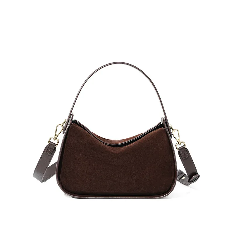 sac à bandoulière en cuir suédé pour femmes, sac à bandoulière au design unique, sac à main pour le travail et les déplacements, boîte de beauté urbaine, fourre-tout, nouvelle collection 2025