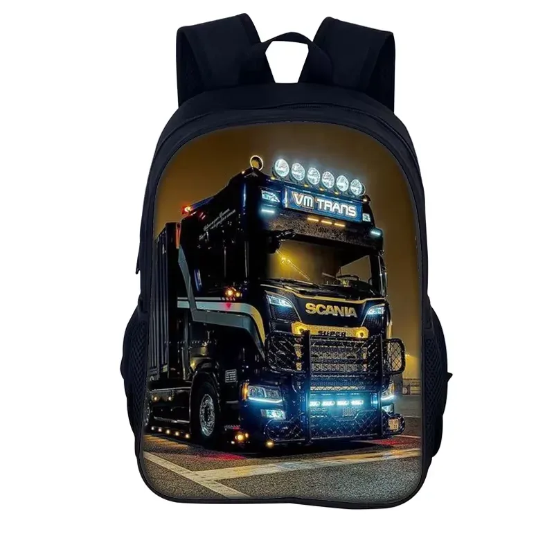 scania-sac à dos avec fermeture éclair pour enfants, sac d'école pour étudiants, sac de livre, ordinateur portable anime, cadeau d'anniversaire mochila, jeu, 40cm, 15.7 pouces