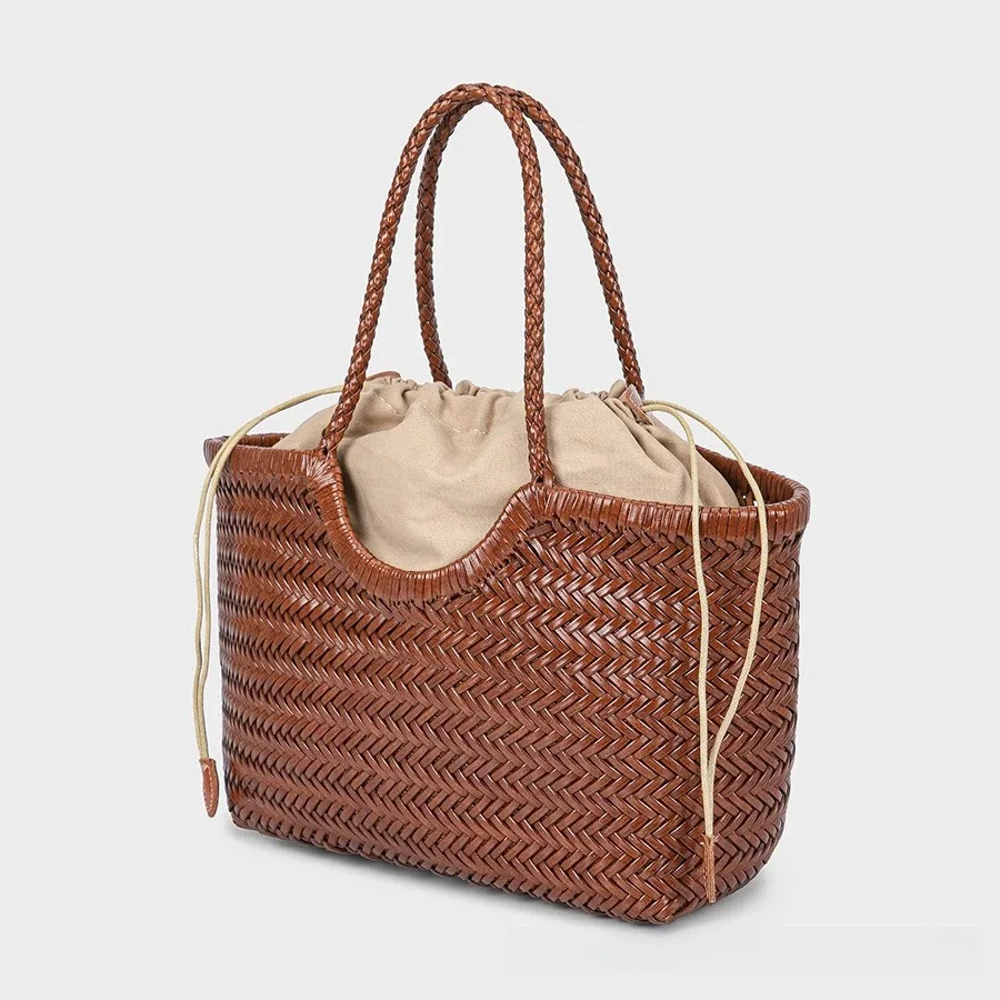 sacs à main pour femmes, sac à bandoulière en cuir véritable, sac de shopping vintage, grand sac fourre-tout, sac à main en cuir de vache, sacs à main pour femmes, tissage décontracté