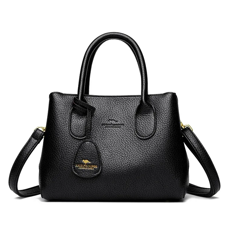 sacs à main pour femmes à 3 couches, sacs à bandoulière de luxe, sacs en cuir souple de haute qualité, sacs messager tendance pour femmes, sac à main