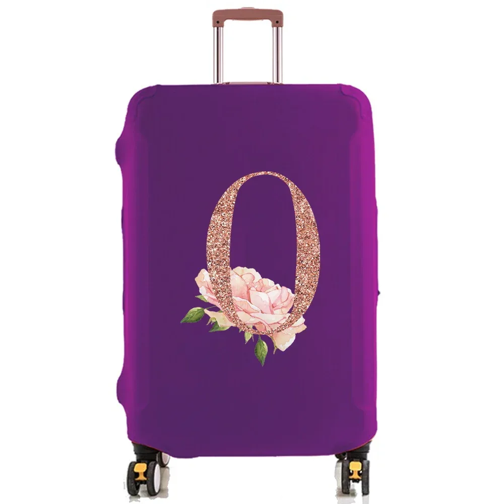 housse de protection pour bagages de 18 à 32 pouces, accessoires de voyage, tissu extensible illimité en or rose, housse anti-poussière, boîtier de chariot