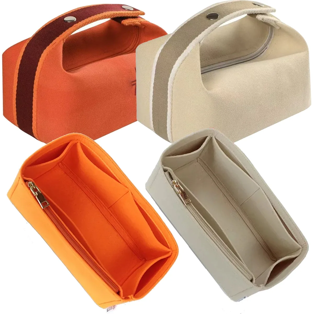 organisateur de sac à main en feutre, pochette de rangement intérieure pour sac fourre-tout, sac à déjeuner, sac de voyage pour h home bride-à-brac