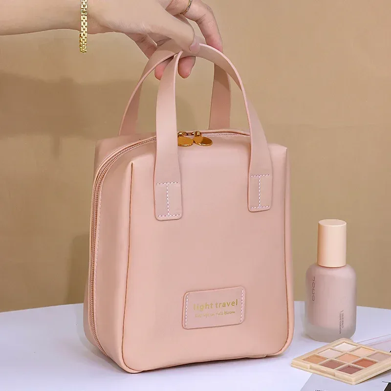 trousse de maquillage de voyage portable de grande capacité, organisateur de cosmétiques haut de gamme, sac de rangement de toilette élégant pour cosmétiques