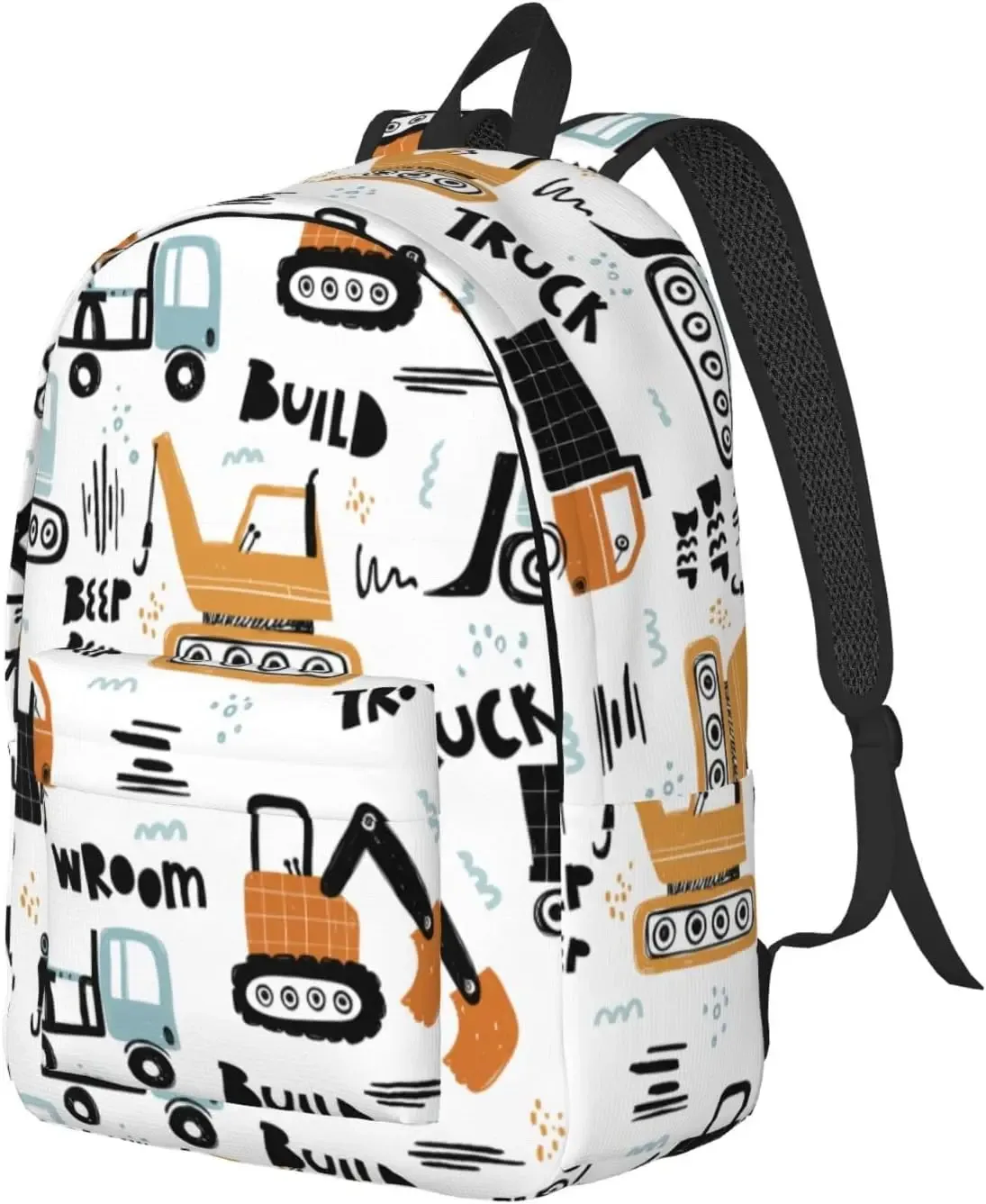 sac à dos en toile de dessin animé léger pour hommes et femmes, sac de voyage décontracté, sac à dos extérieur, sac à dos pour ordinateur portable, camion