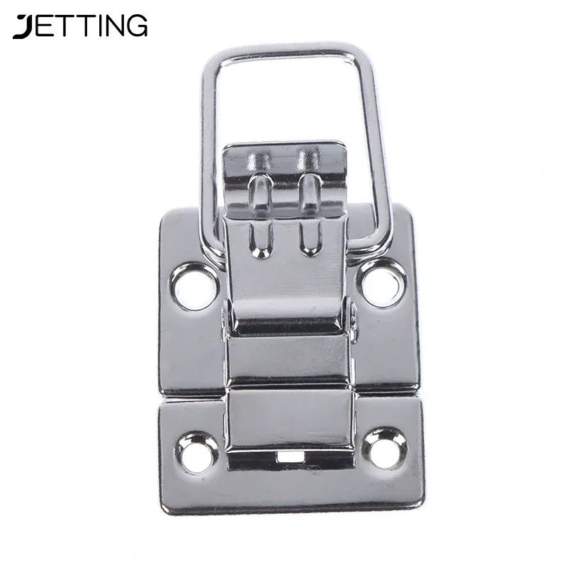 loquet à bascule chromé en acier inoxydable de haute qualité, 2 pièces, pour boîte de poitrine, valise, fermoir à outils