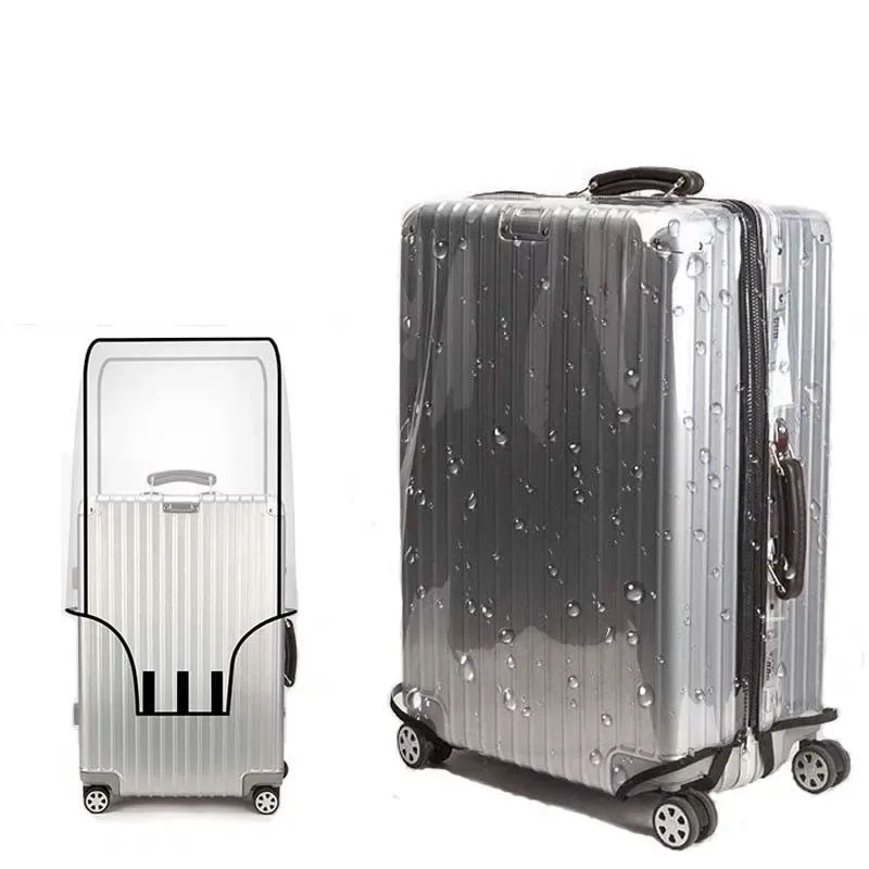 housse de bagage en pvc transparent housse de valise trolley housse étanche et anti-poussière accessoires de voyage housse de valise