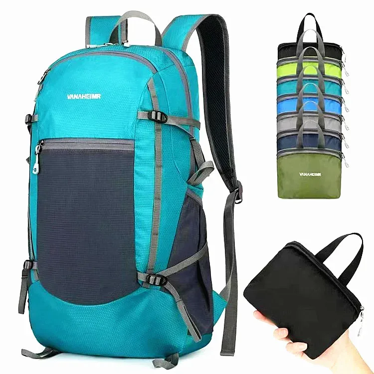 Sac à dos pliable pour escalade en plein air, léger, imperméable, en nylon, unisexe, sac de voyage, sac de sport durable pour la randonnée et le camping