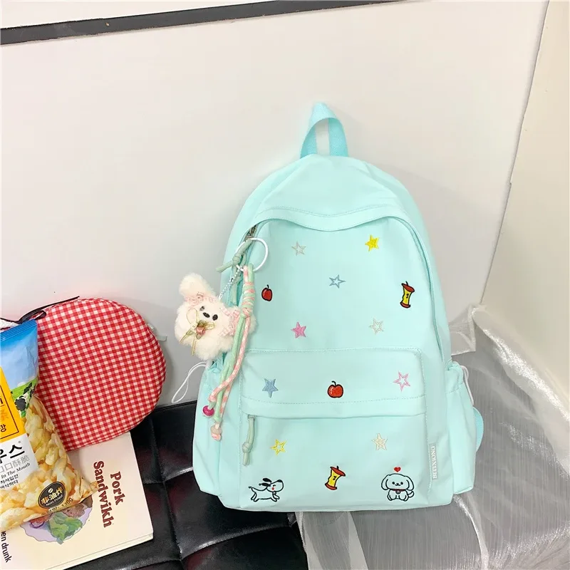 sacs à dos en nylon brodé grande capacité 2026 – sacs polyvalents et simples pour étudiants et trajets quotidiens – sacs à dos de mode polyvalents – mochila