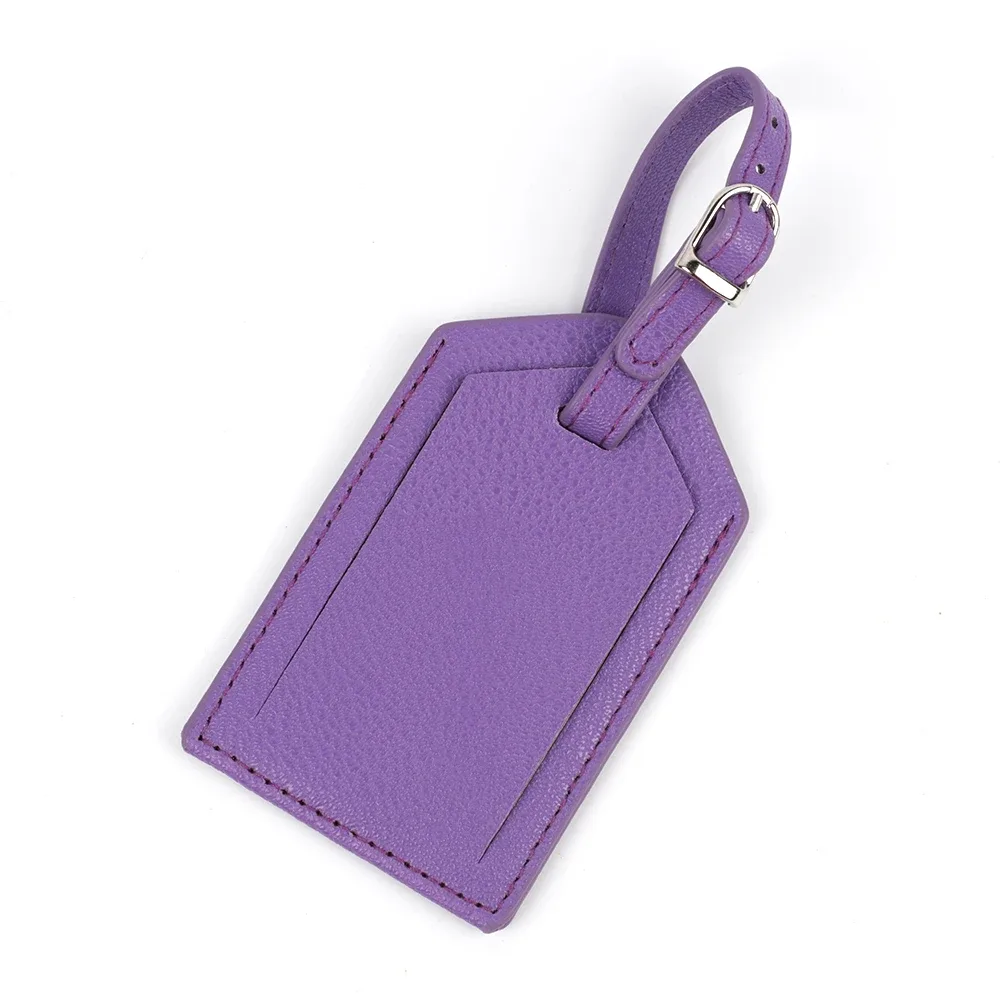 étiquettes de bagage en cuir pu, accessoires de voyage pour femmes et hommes, porte-nom et adresse pour valise, étiquettes d'embarquement, plusieurs couleurs disponibles