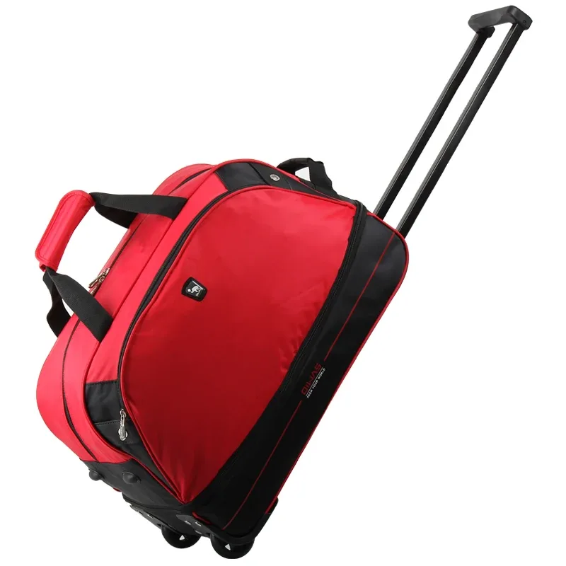 oiwas sac de voyage à roulettes pour homme 56l, sac de voyage pliable hydrofuge avec roulettes, bagage à main, sacs de transport avec roulettes, pack d'extension