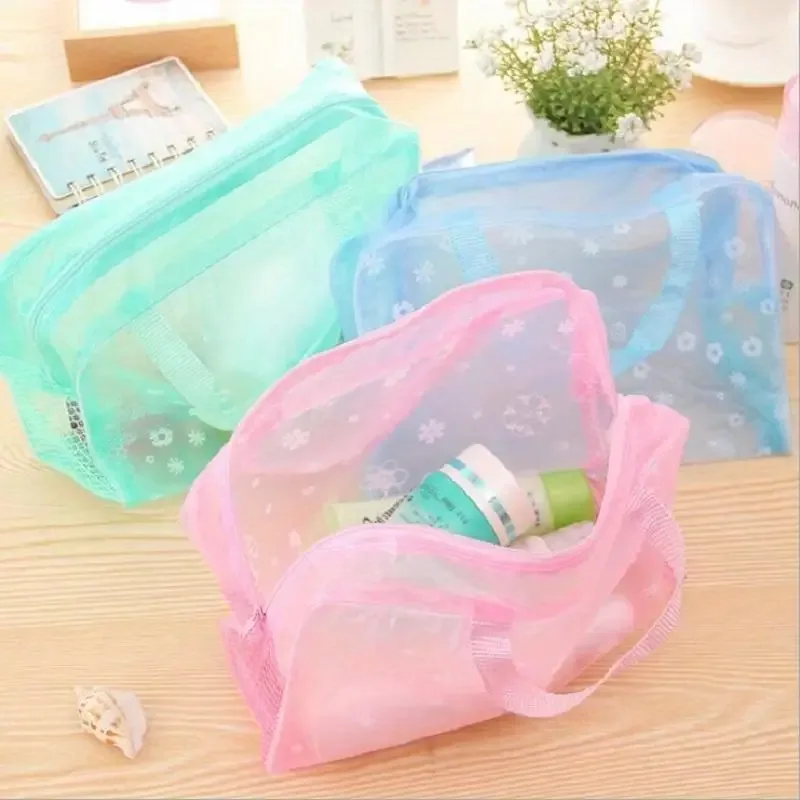 sac de rangement pour cosmétiques et articles de toilette, pochette de voyage pour maquillage et plage, organisateur, 1 pièce