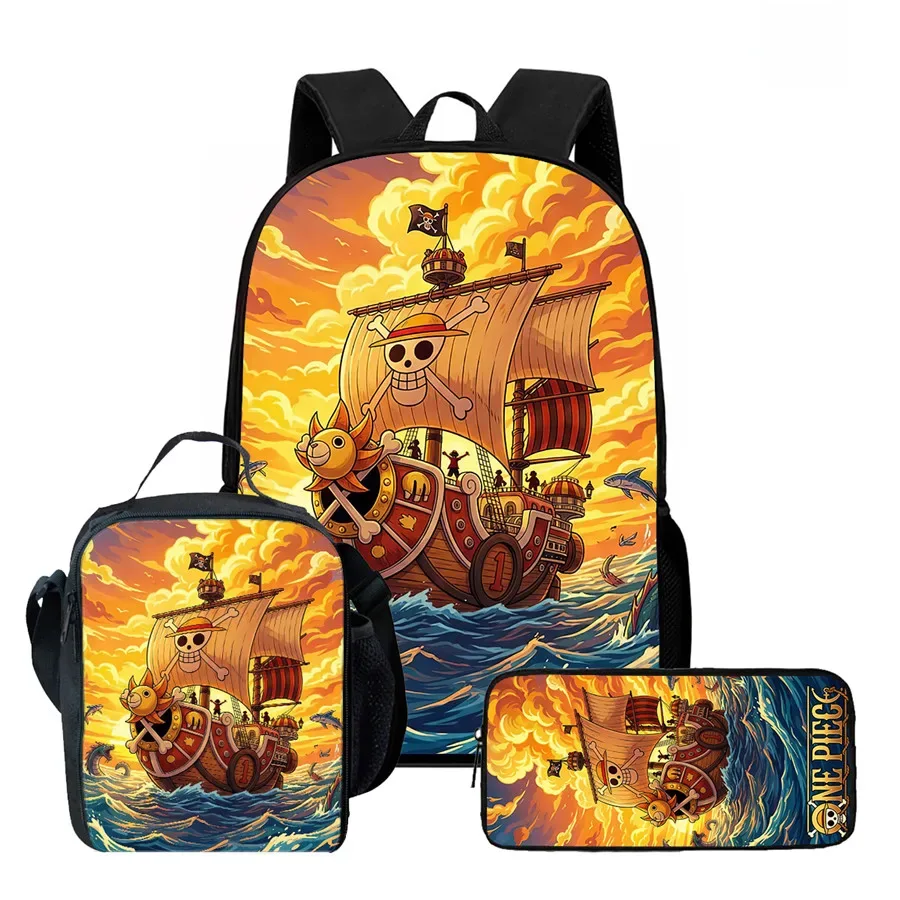 sac dos polyester dessin animé noir motifs personnages animés format 20 35 litres poche ouvrante sangles ajustables usage scolaire voyage