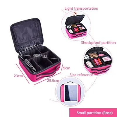 étui à pinceaux de maquillage, sacs de maquillage, valise de maquillage professionnelle complète pour femmes, vanité maleta maquillaje, boîte de rangement d'outils pour ongles