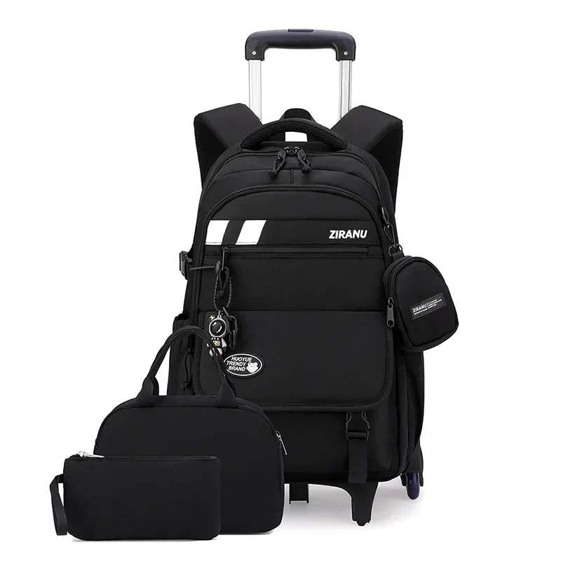 sac à dos à roulettes pour enfants, ensemble de sacs à dos à roulettes pour garçons, sac d'école avec roulettes, sac à bagages roulant, sac de livre pour étudiants