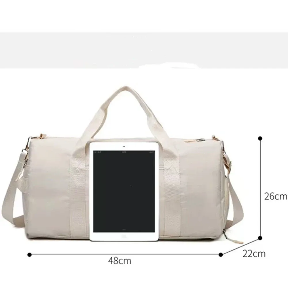 sac de voyage brodé, nouvelle tendance, nom personnalisé, grande capacité, séparation sèche et humide, sac à bagages, sac cadeau