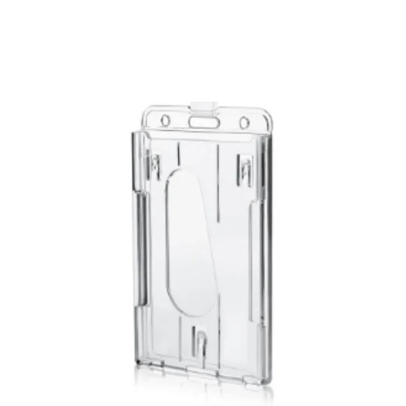 fentes pour cartes transparentes, porte-badge pour étiquette d'identification, avec bobine de badge, organisateur de rangement pour cartes, étui pour cartes de travail pour passe des employés