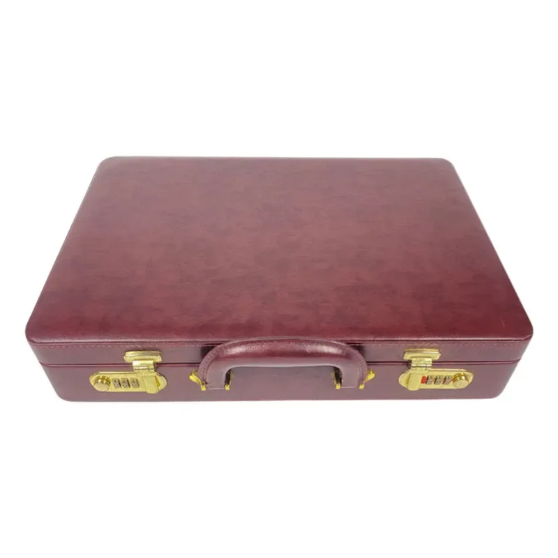mallette d'affaires vintage pour hommes avec verrouillage par mot de passe – boîte de rangement de documents rétro en aluminium pour fichiers, billets et espèces