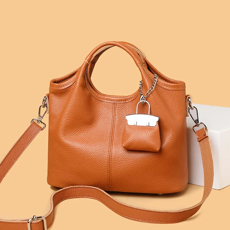 100% peau de vache fourre-tout pour le travail trajet sac de transport collège style étudiant tenue livre sacs à bandoulière bolsos para mujer portefeuille