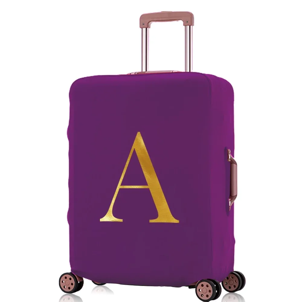 juste anti-poussière pour valise de voyage, housse de protection pour bagages, valise à roulettes de 18 à 28 pouces, série initiales imprimées, accessoires de voyage