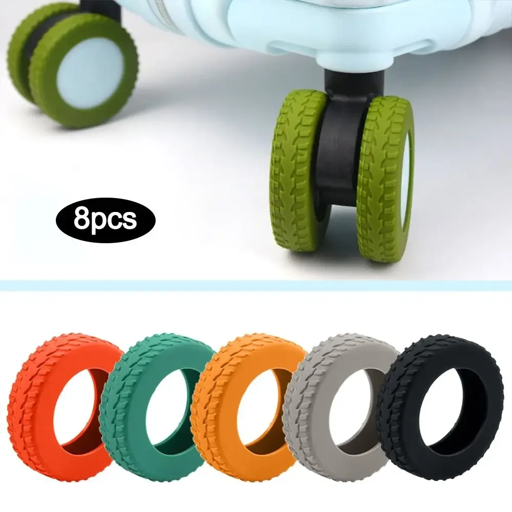 housse protection roulettes valise silicone nylon couleur choix universelle convient roues cinq six centimètres set pièces