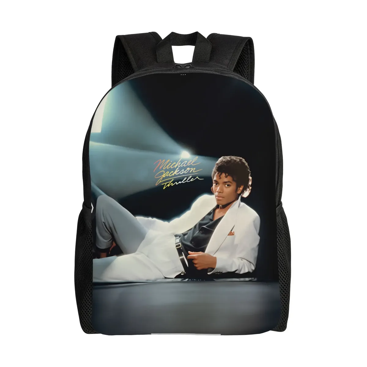 michael mj sac à dos unisexe respirant en polyester, sacs d'école amusants, sac à dos de voyage design