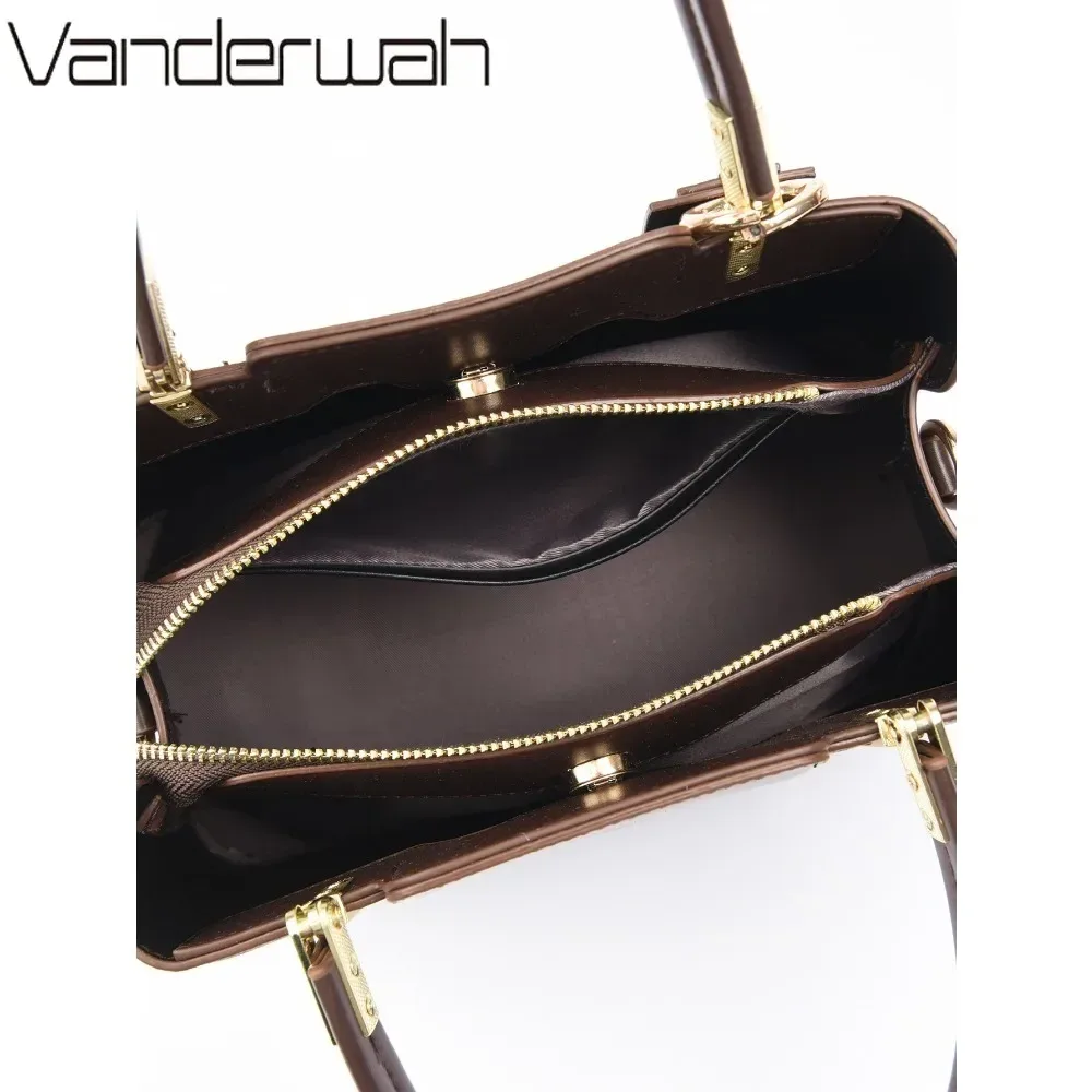 véritable marque sac en cuir sacs à main de luxe femmes sacs sacs à main de créateur de haute qualité dames sacs à bandoulière pour femmes 3 couches
