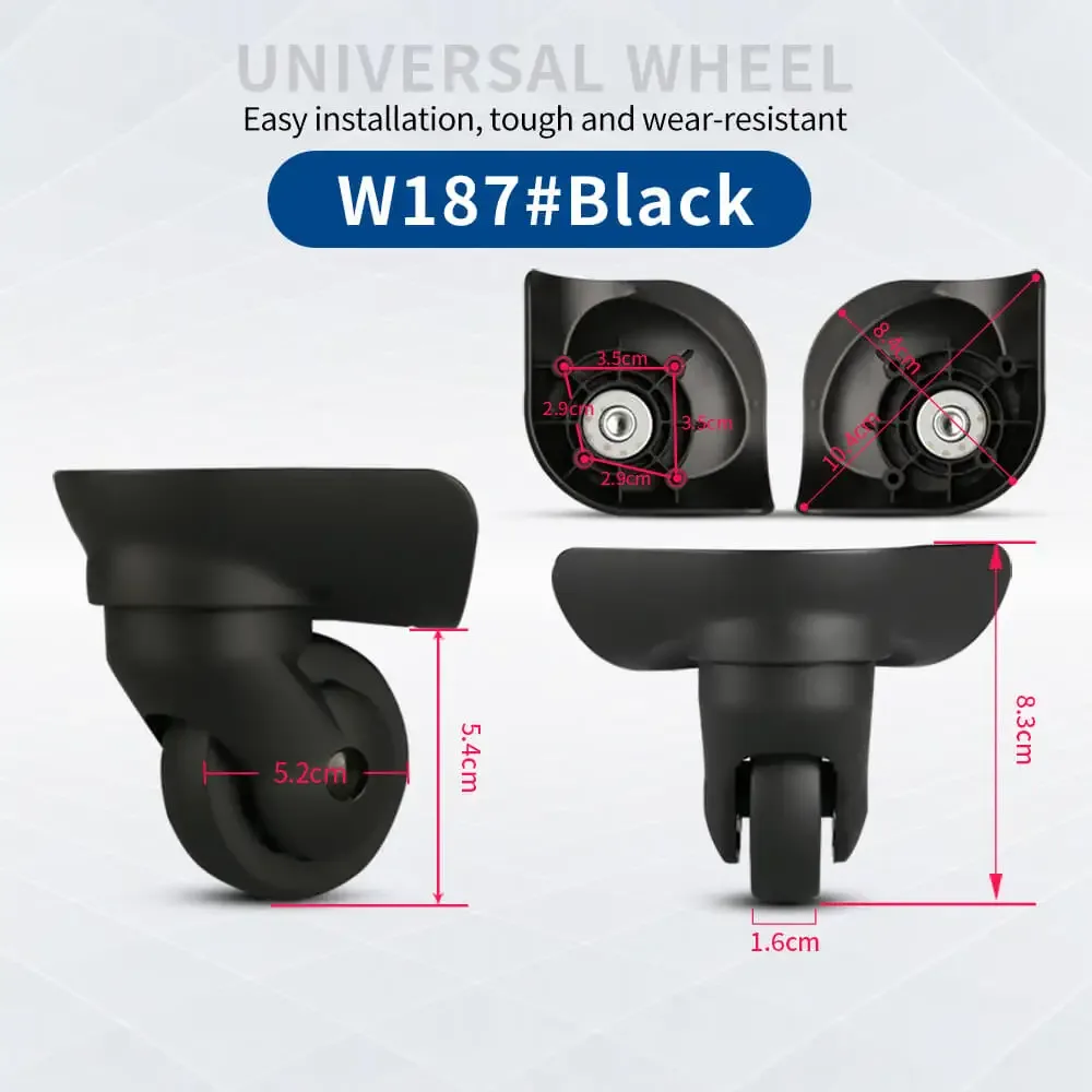 roue universelle silencieuse hongsheng pour valise, accessoires de remplacement et réparation de roues de valise à roulettes avec serrure à combinaison