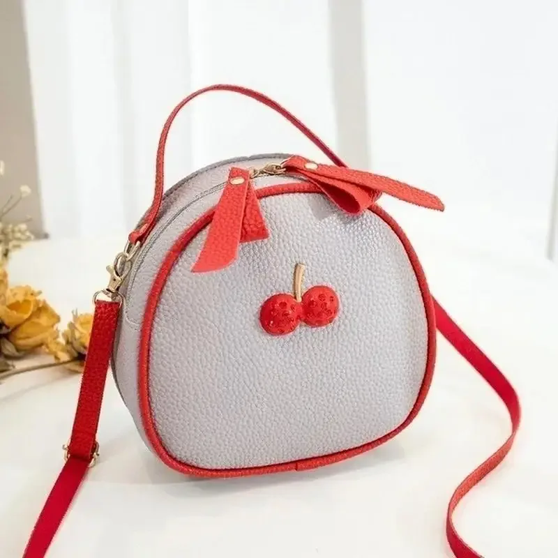 mode cerise modèle doux filles petit sac rond sac à main simple décontracté étudiant mini voyage sac à dos sacs à main sacs à bandoulière