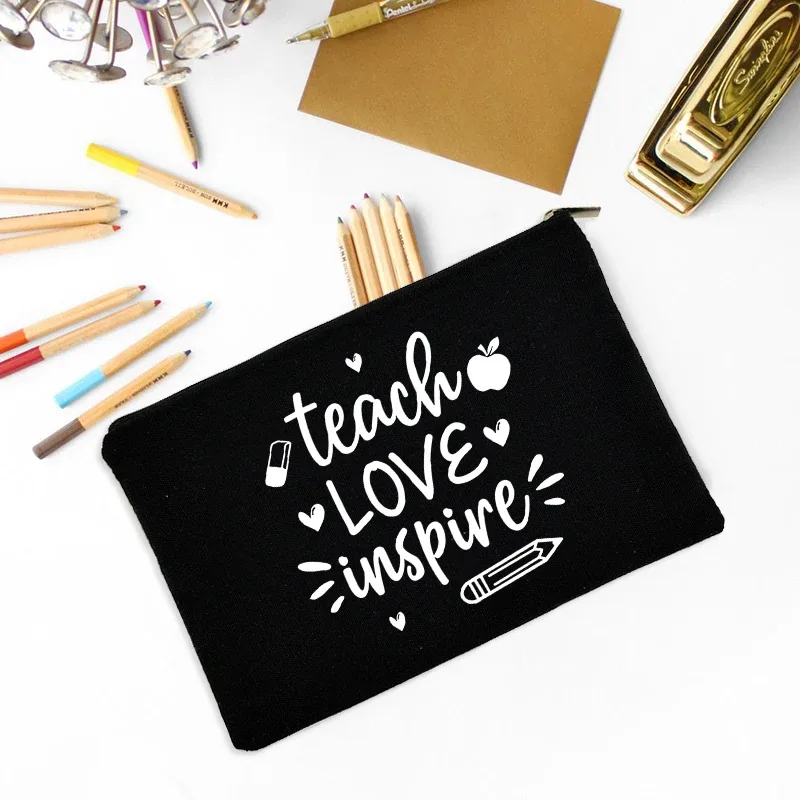 trousse de maquillage fête des enseignants meilleur cadeau trousse de survie pour enseignants trousse de maquillage pochette à crayons préscolaire primaire diplôme d'études secondaires retour à l'école