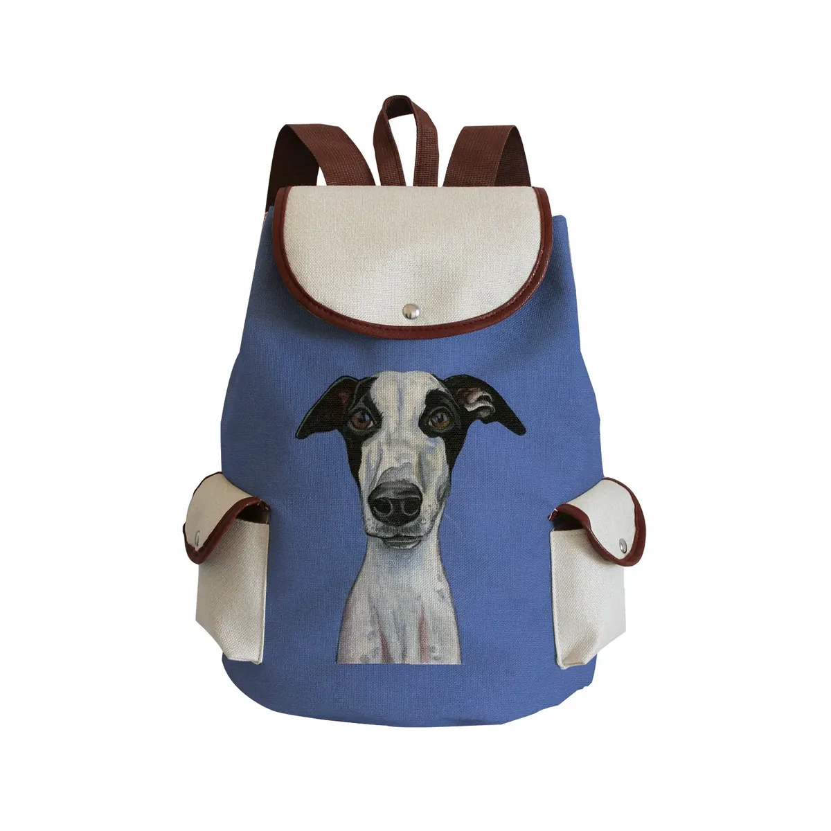 sac à dos personnalisé avec peinture à l'huile et imprimé de chien lévrier, sacoche de styliste durable pour shopping et voyage, accessoire d'extérieur décontracté pour femme