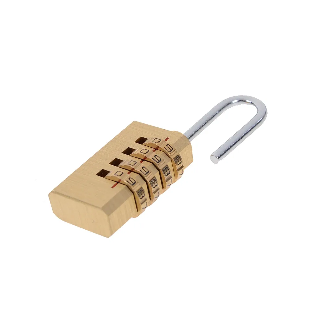 cadenas serrure tsa métallique dorée chiffres noirs voyage accessoires mini portable sécurité combinatoire fourre tout