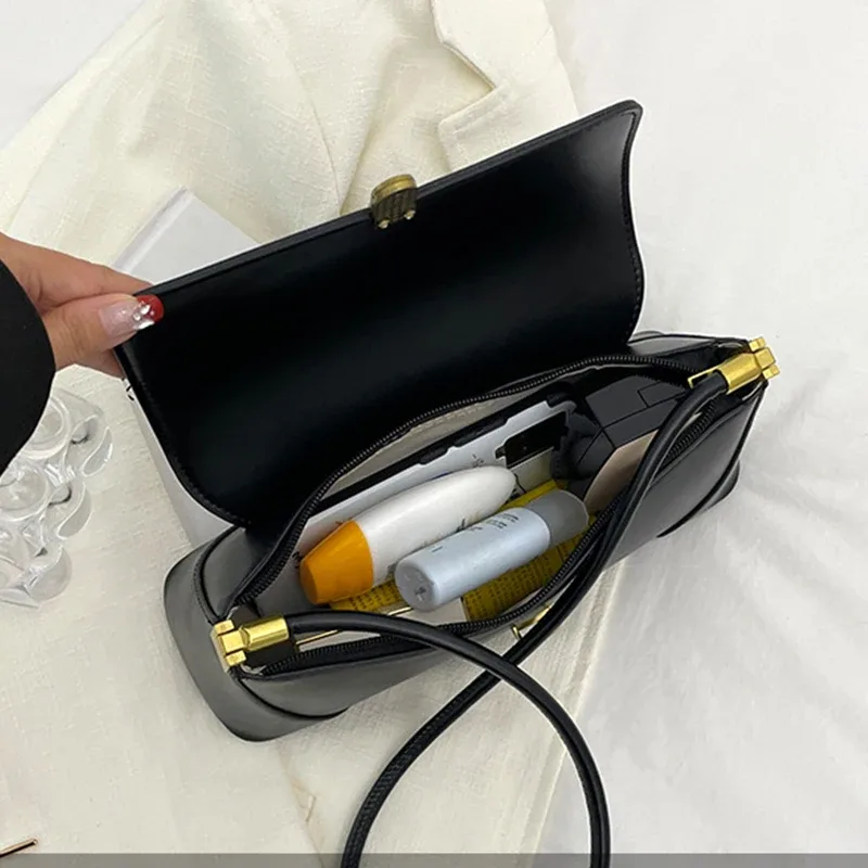 sacs à main à rabat en cuir pu pour femmes, sacs initiés sous les bras, fourre-tout femme, style français, créateur tendance, mode