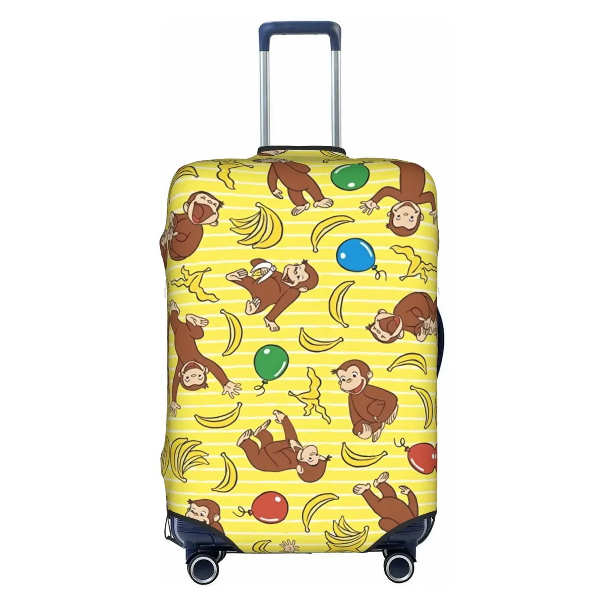 housse de valise anti-poussière, motif dessin animé curious george funny tv monkey anime, protection pour bagages de 18 à 32 pouces